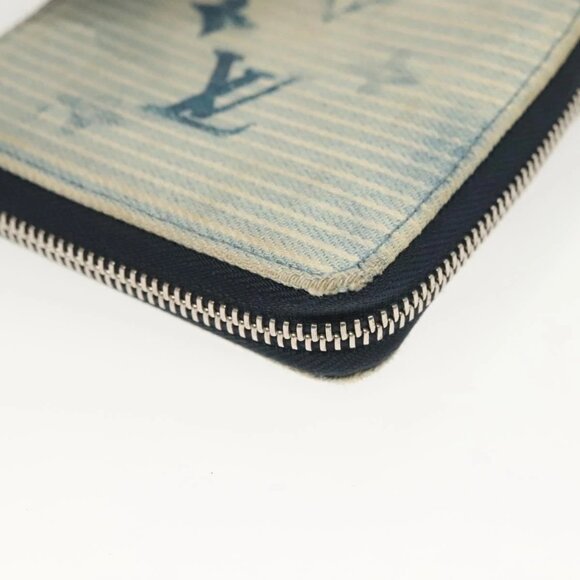 LOUIS VUITTON Monogram Watercolor Zippy Compact Wallet Blue M80461 Auth bs28348 - Picture 9 of 16
